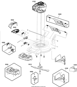 Deck And Engine Group Diagram and Parts List for 2691763-01 3IN1 Briggs and Stratton Lawn Mower